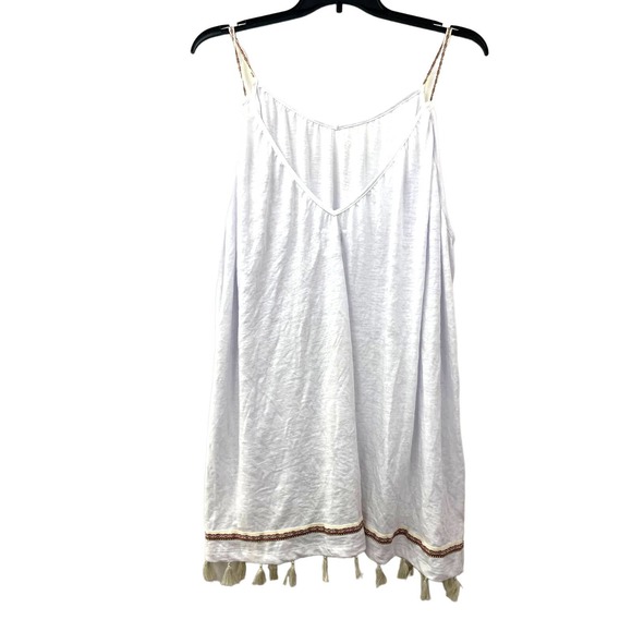 Pitusa Other - Pitusa Swim Coverup White Cotton with Fringe One Size NWOT